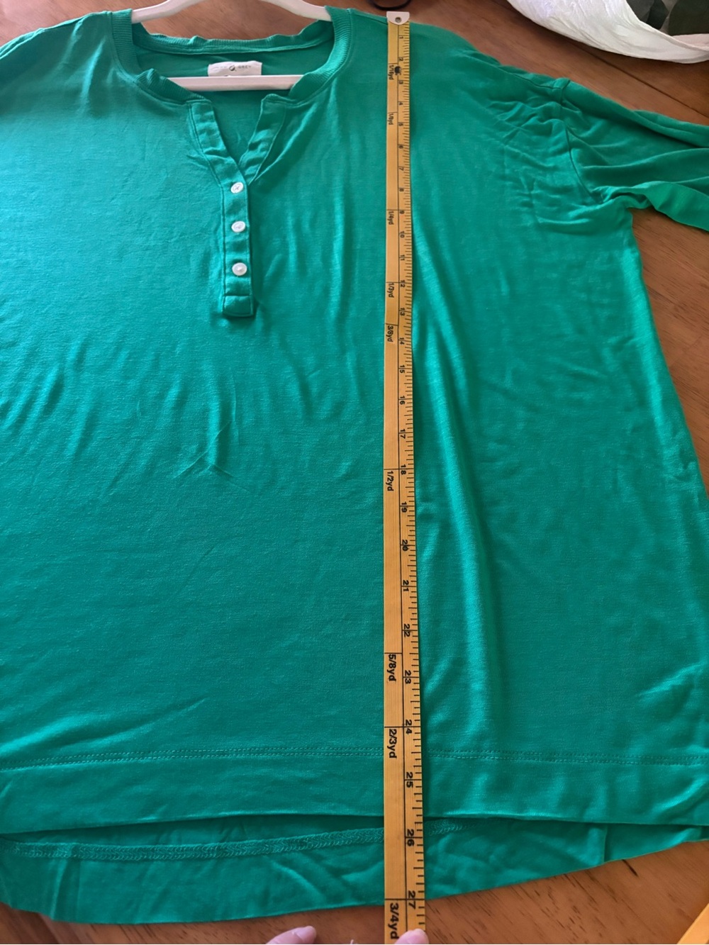 Lou & Grey Kelly Green Henley Long Sleeve Top - Picture 8 of 11